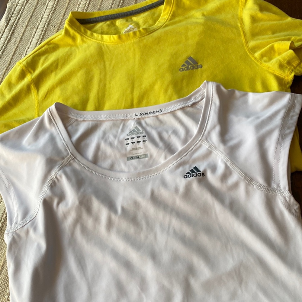 Two Adidas Climalite shirts Small